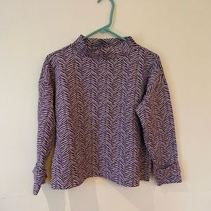 Ann Taylor lilac and purple mock turtleneck sweater